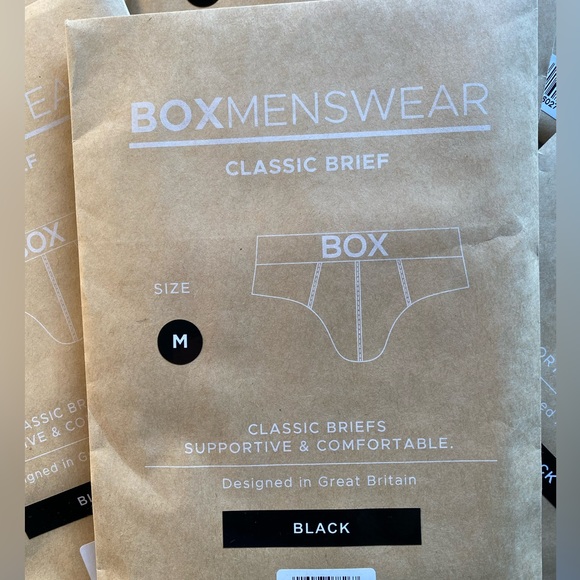 Box Menswear Black Briefs New in Original discreet packaging - Picture 2 of 10